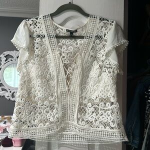 EXPRESS BLOUSE - EYELET PATTERN! Size L